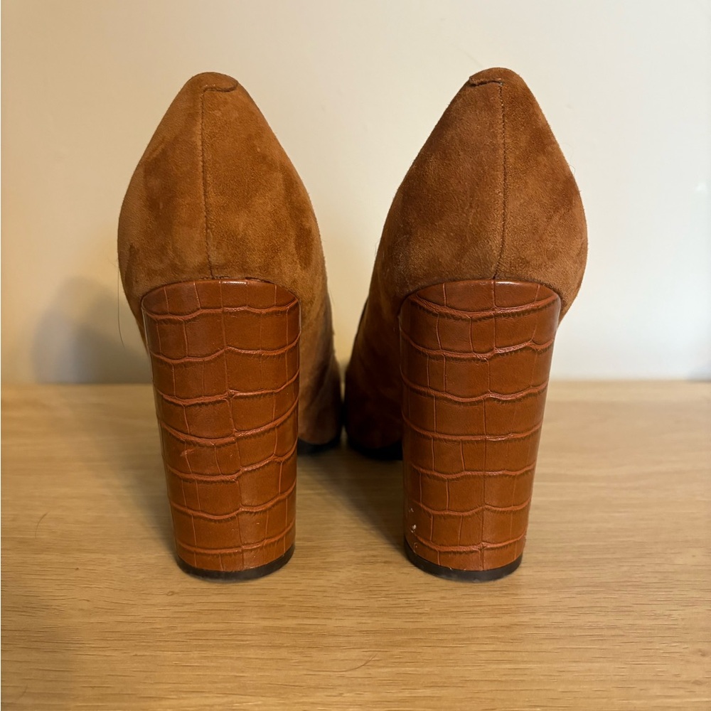 Nine West Women's Brown Suede Heels - Picture 4 of 5